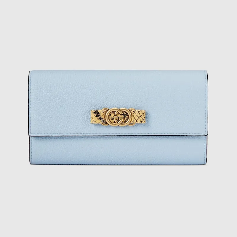 750461 AACAP 4941 GUCCI Japan Limited Interlocking G Python Wallet Color blue