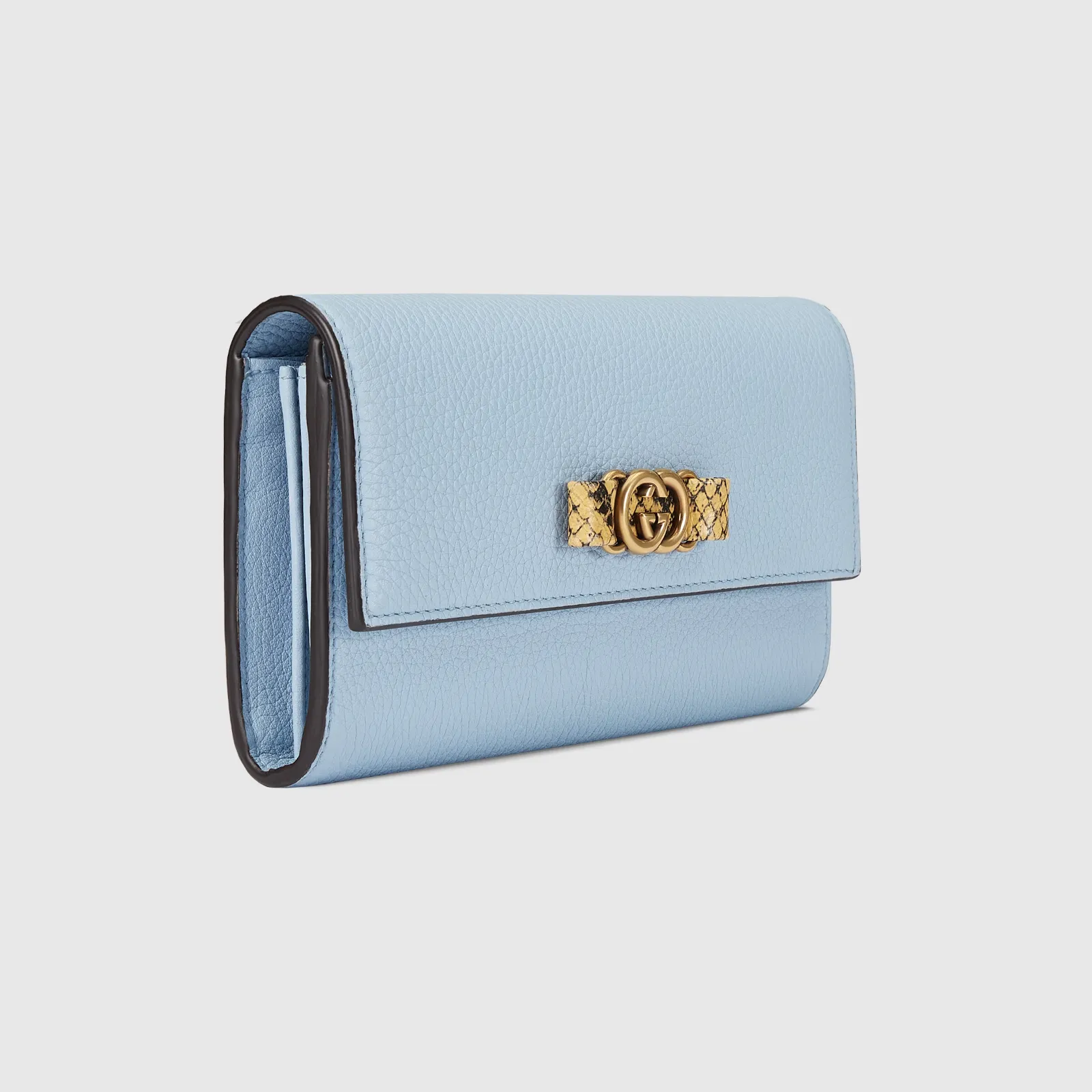 750461 AACAP 4941 GUCCI Japan Limited Interlocking G Python Wallet Color blue