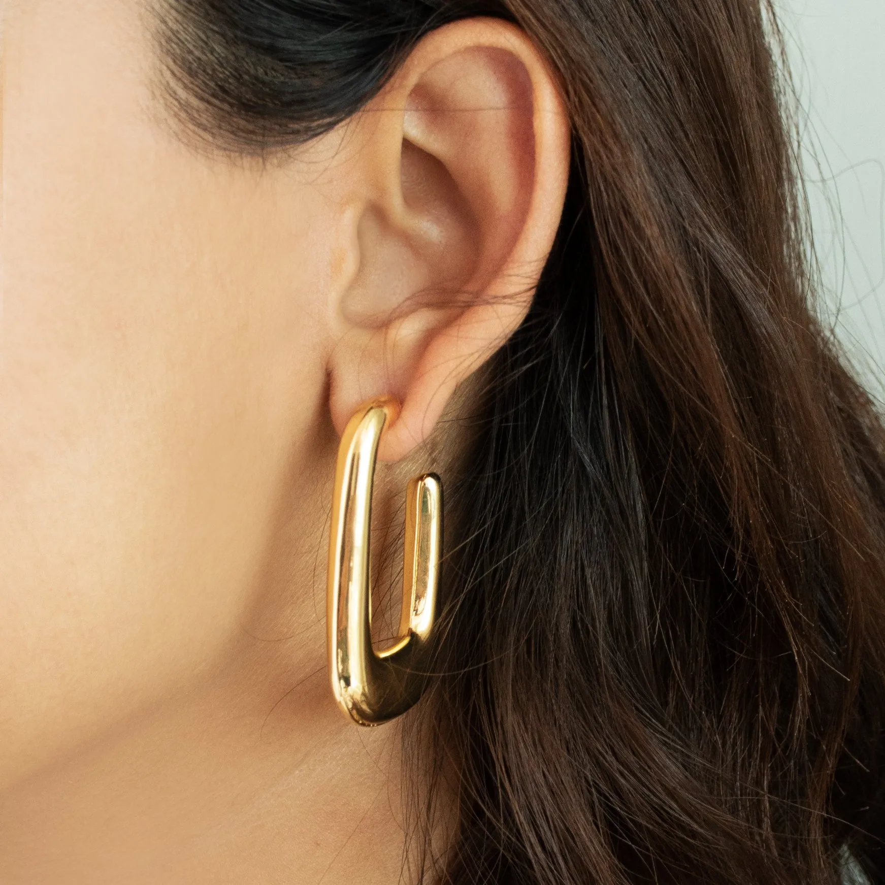 Abstract Cara Hoop Earrings