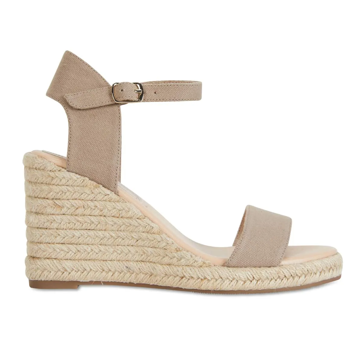 Audrey Espadrille in Natural Linen Fabric