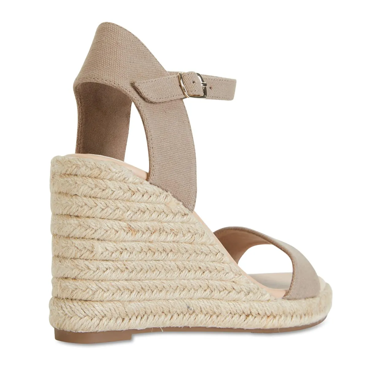 Audrey Espadrille in Natural Linen Fabric