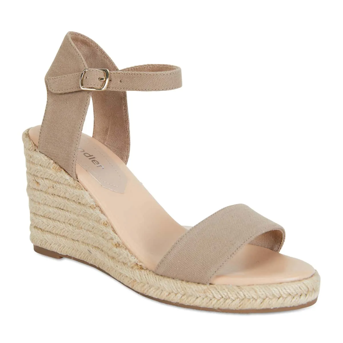 Audrey Espadrille in Natural Linen Fabric