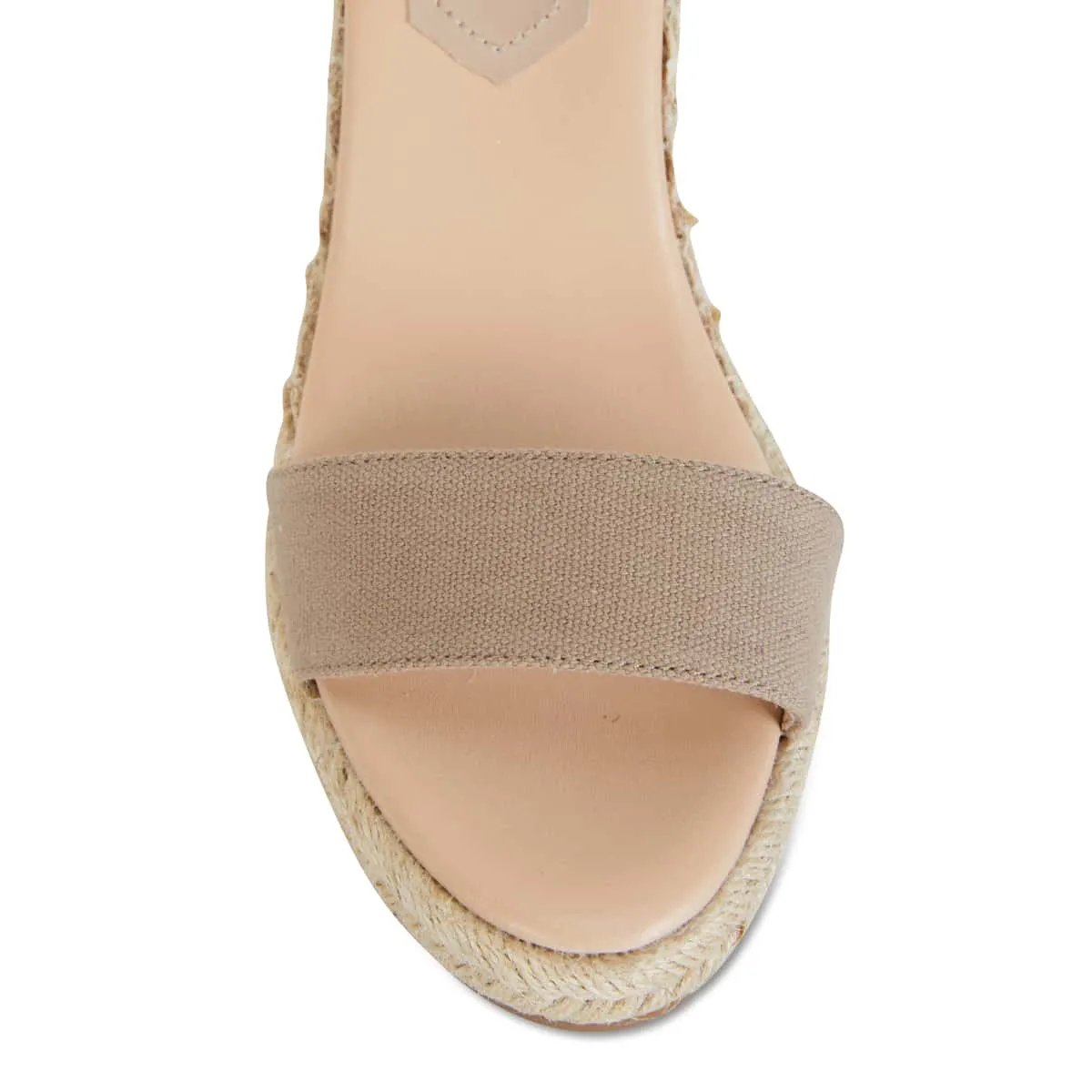 Audrey Espadrille in Natural Linen Fabric