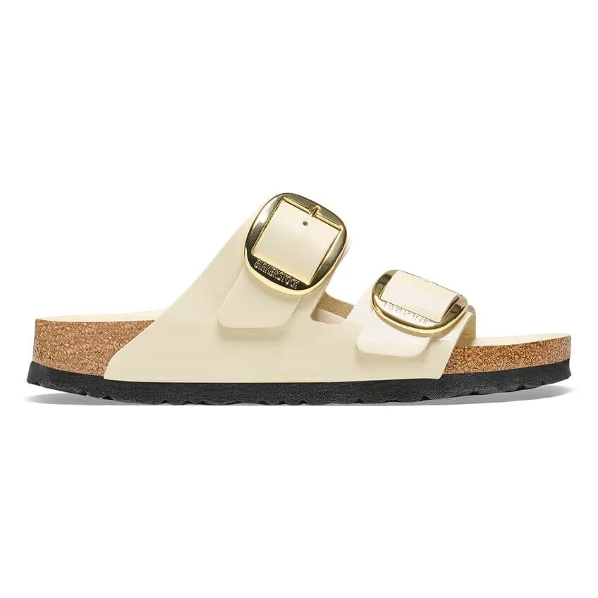 BIRKENSTOCK ARIZONA BIG BUCKLE NATURAL LEATHER PATENT