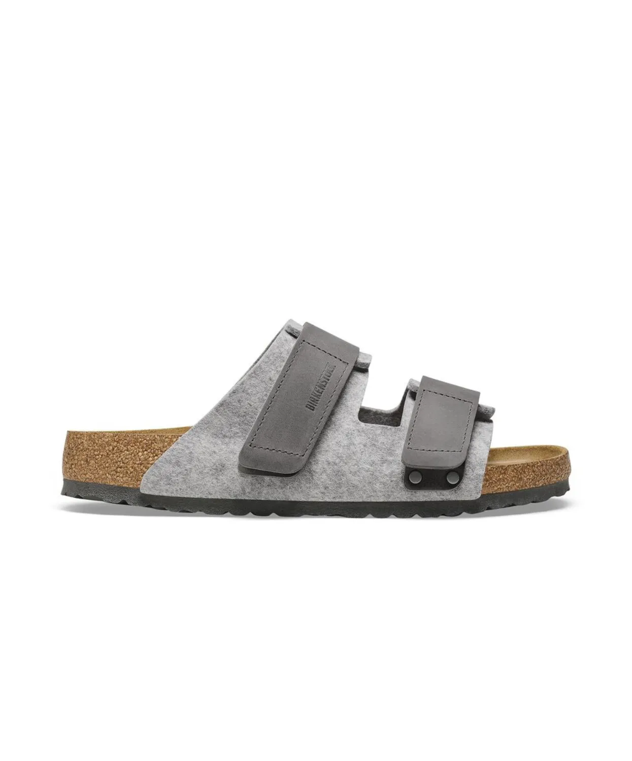 Birkenstock Uji Authentic Oiled Leather/Felt Light Grey Sandals