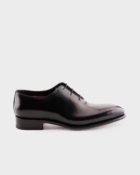 Black Polished Leather Oxford Shoes