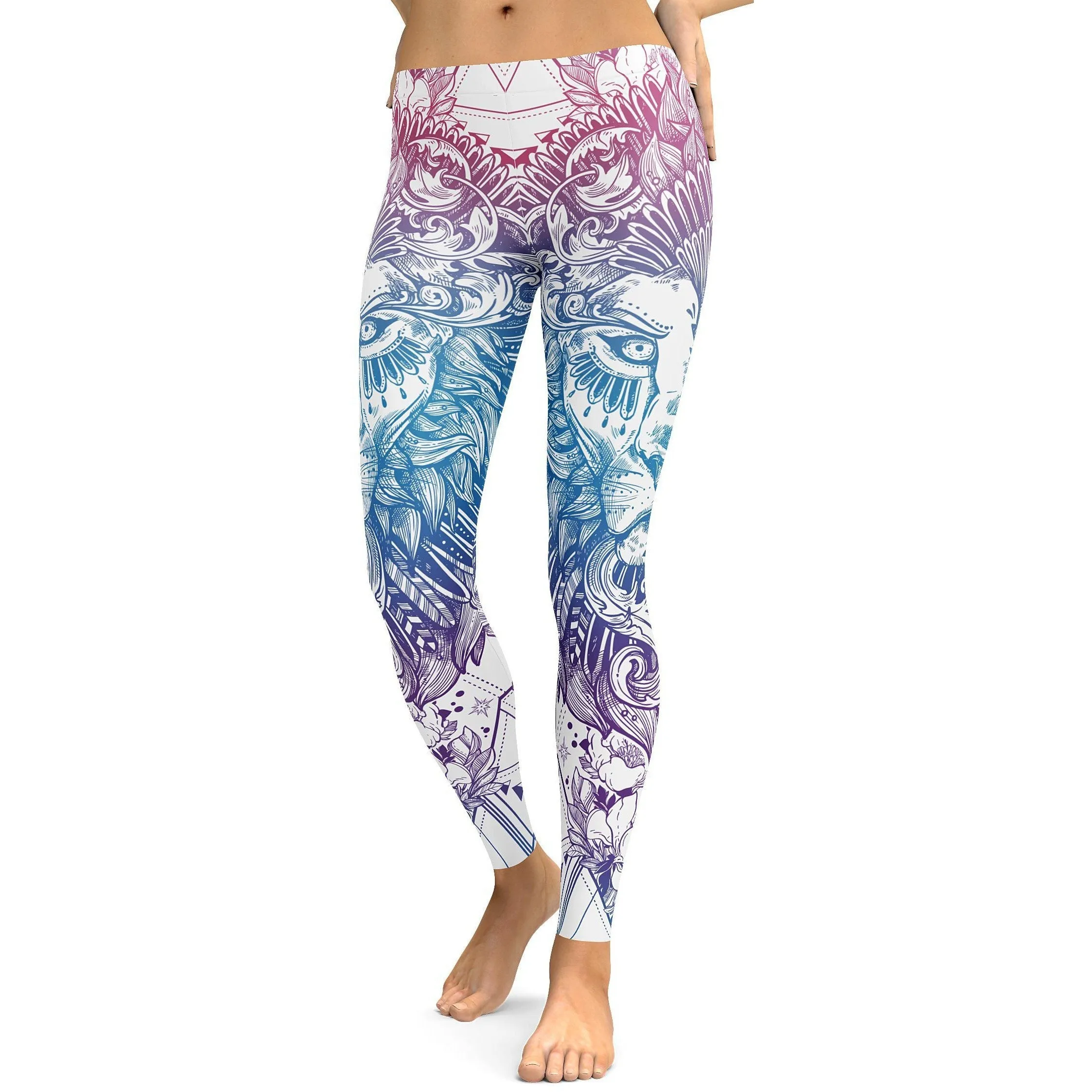 Bright White Lion Leggings