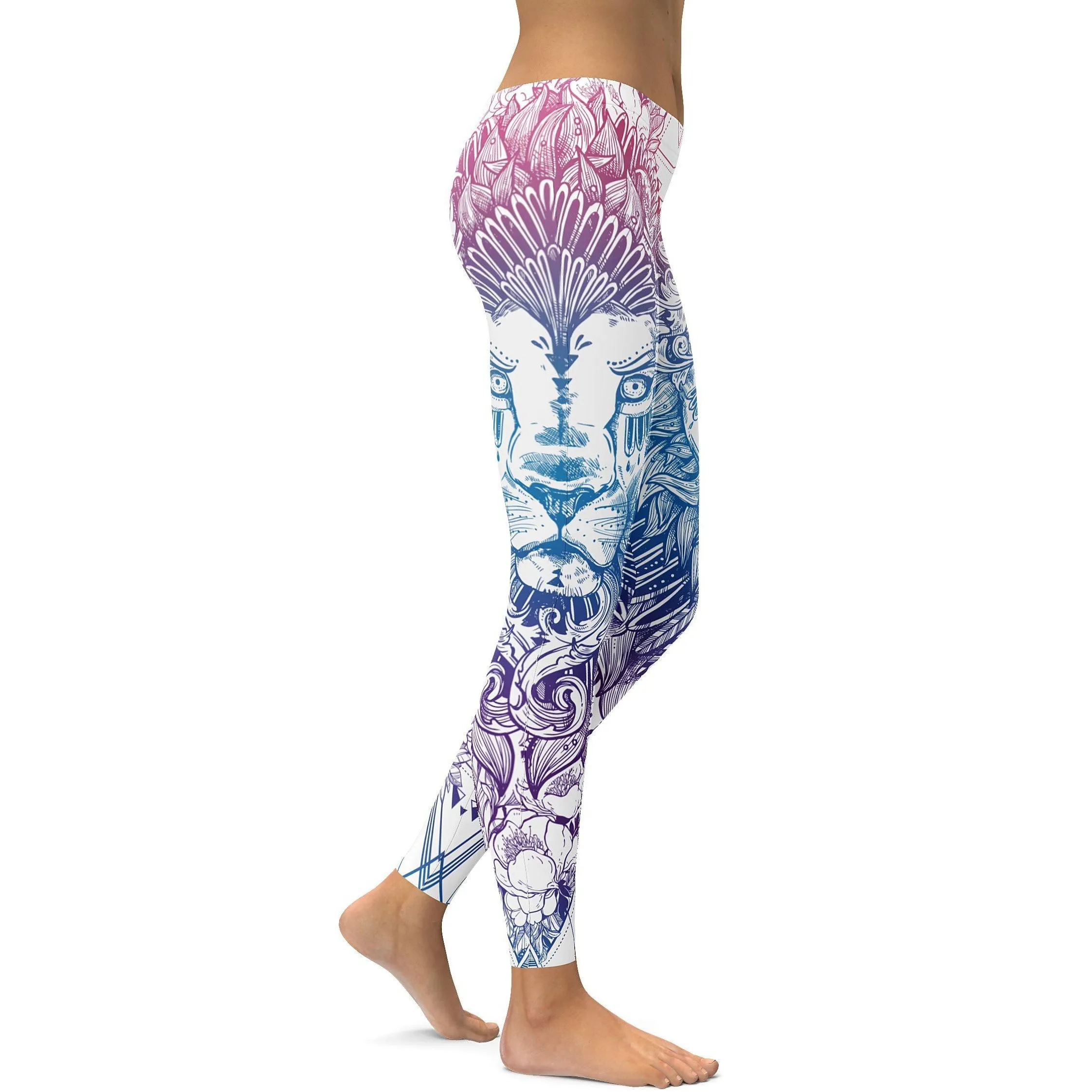 Bright White Lion Leggings