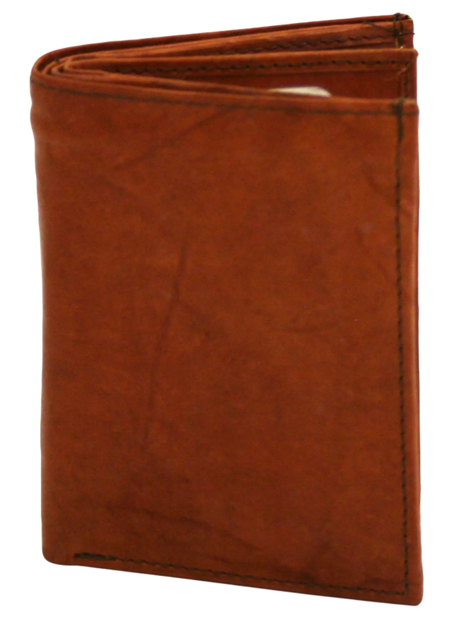 Burgundy Leather Mens Bifold Wallet With Coin Pocket