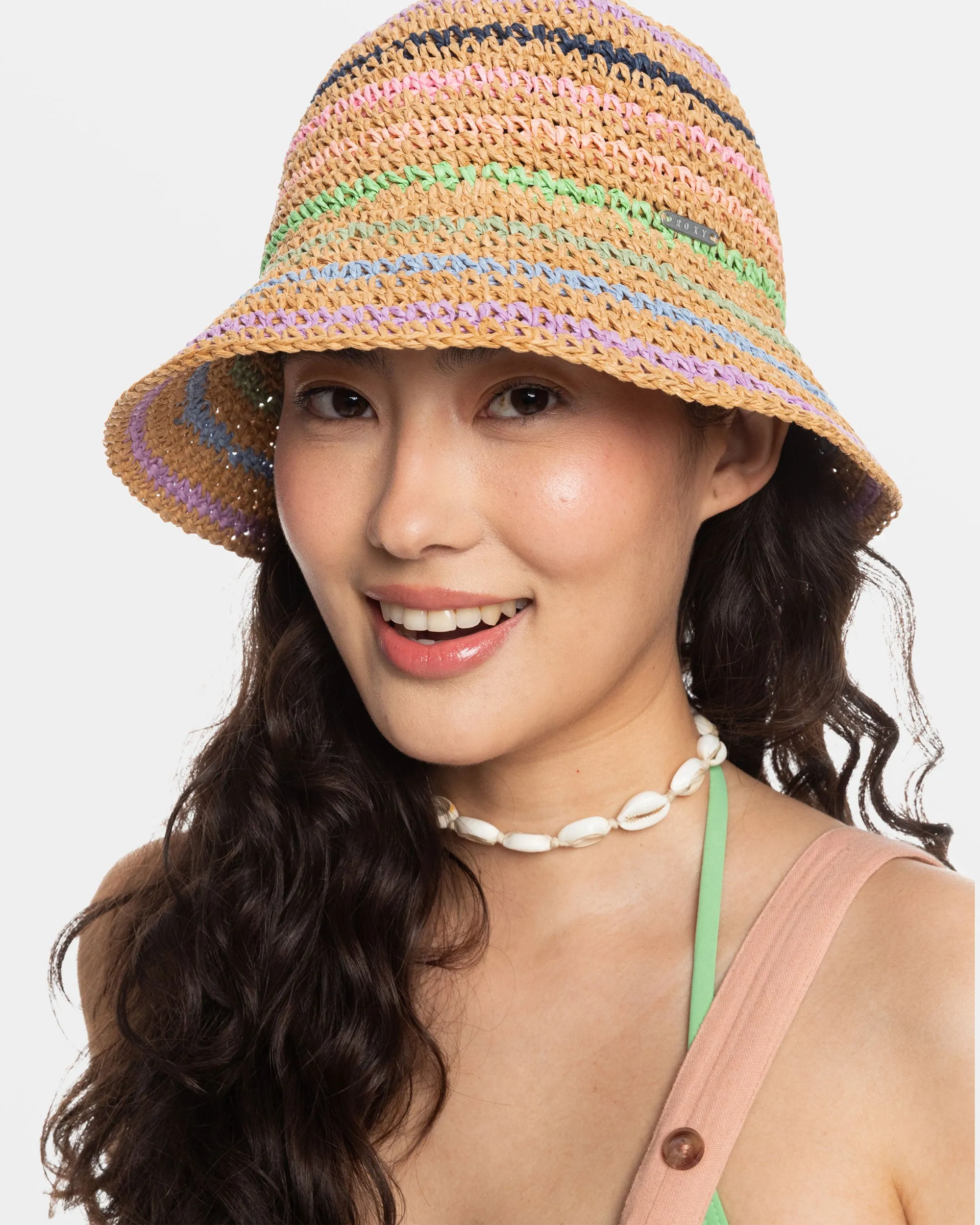 Candied Peacy Sun Hat - Natural