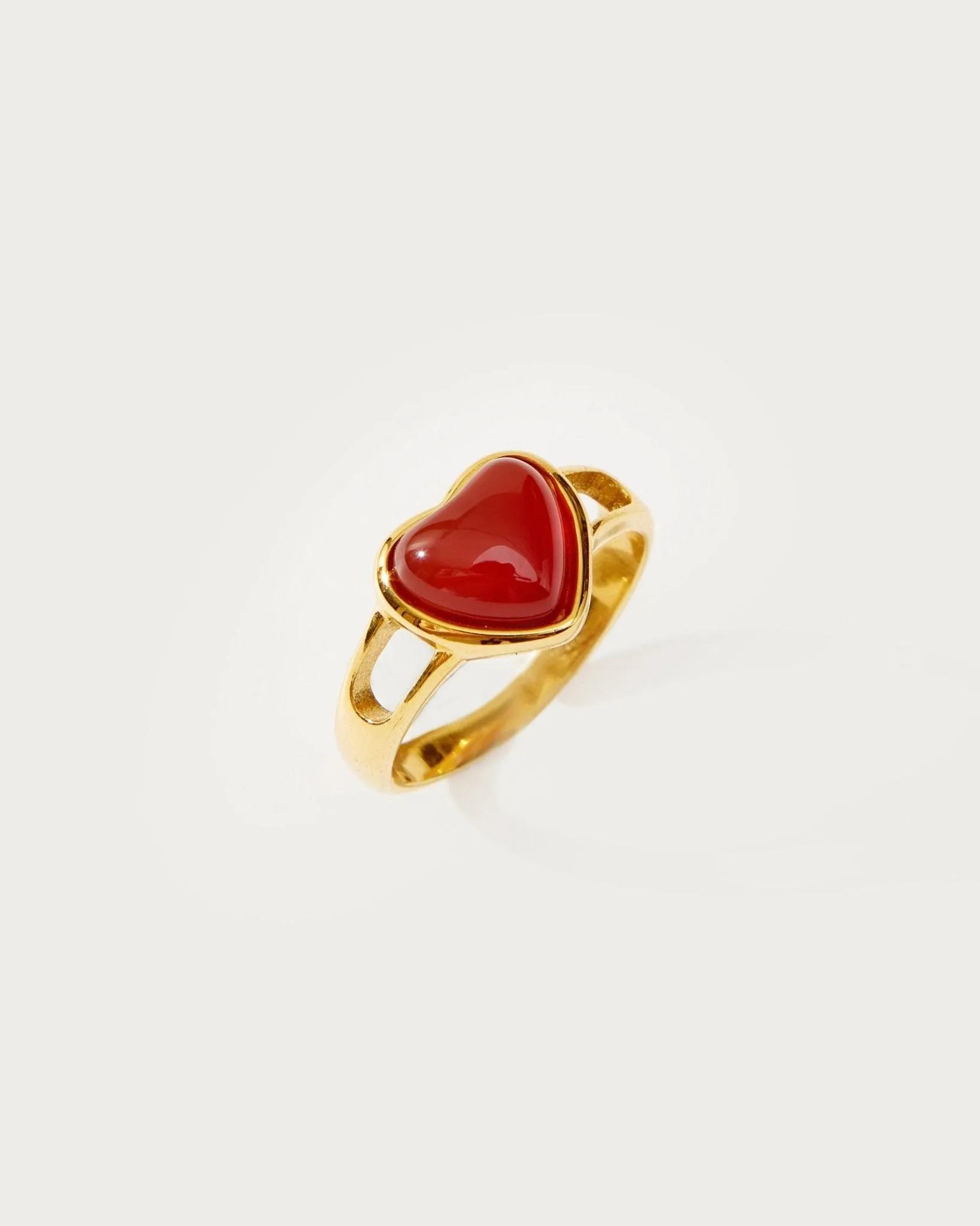 Carnelian Heart Ring