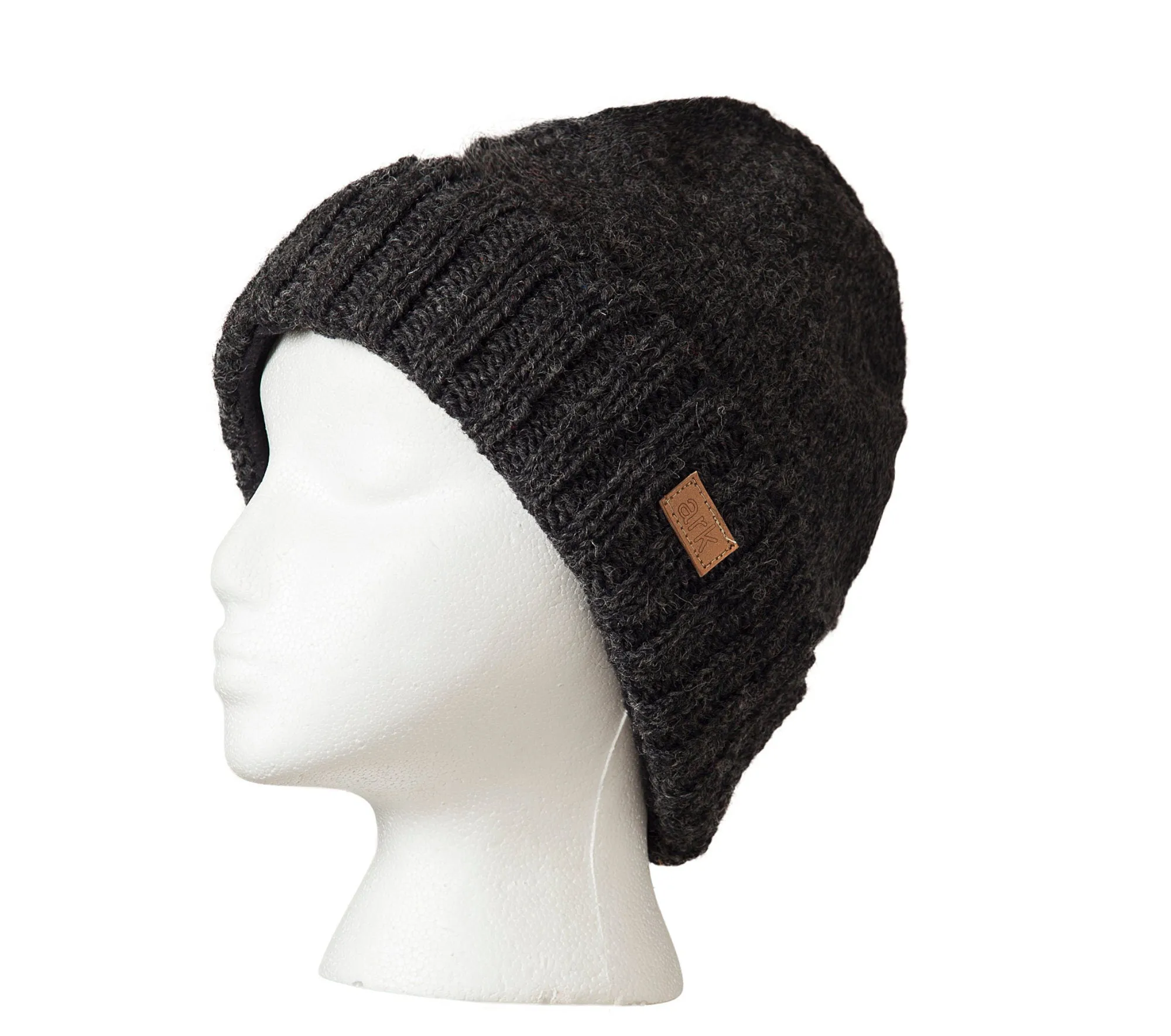 Charcoal Beanie, Thick wool beanie, Warm toque, fleece inside, Wool beanie, Fleece Lined