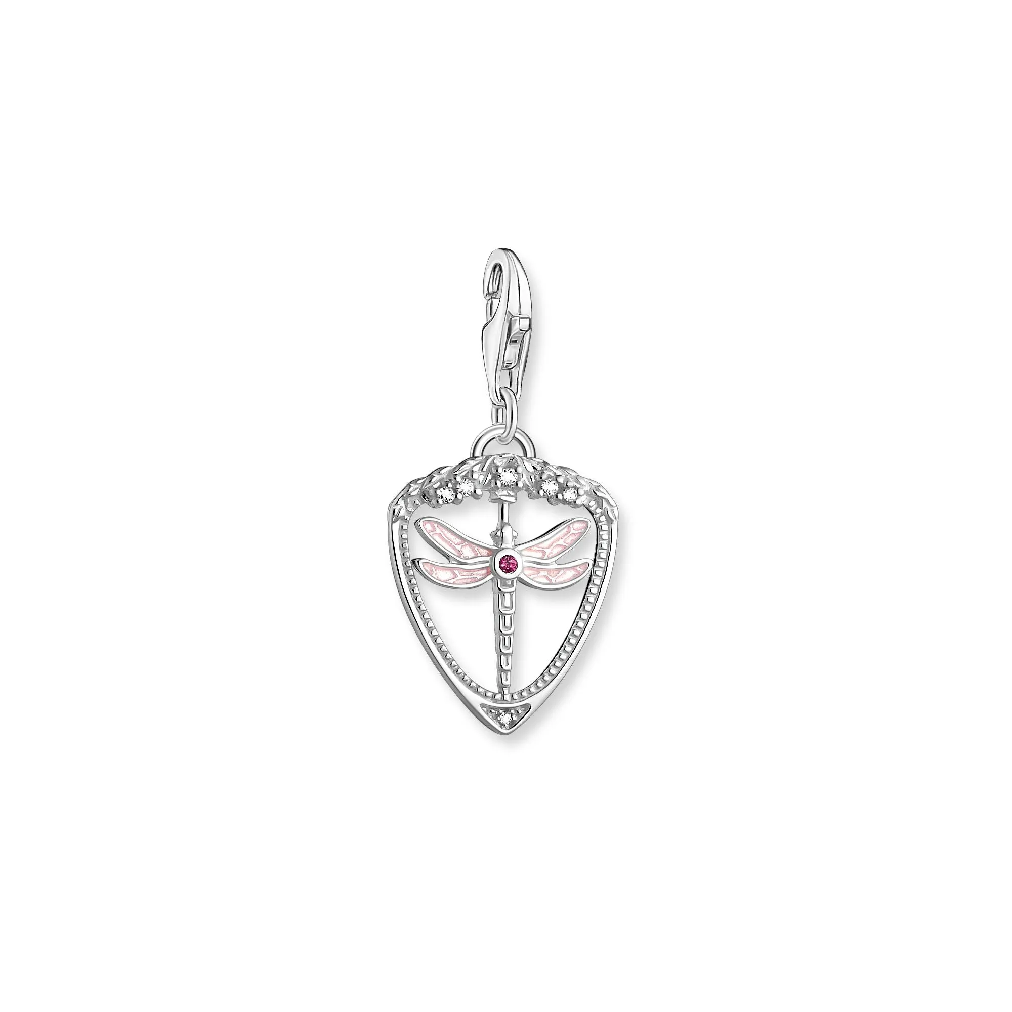 CHARM CLUB STERLING SILVER DRAGONFLY ROTATING EMBLEM CHARM