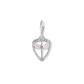 CHARM CLUB STERLING SILVER DRAGONFLY ROTATING EMBLEM CHARM