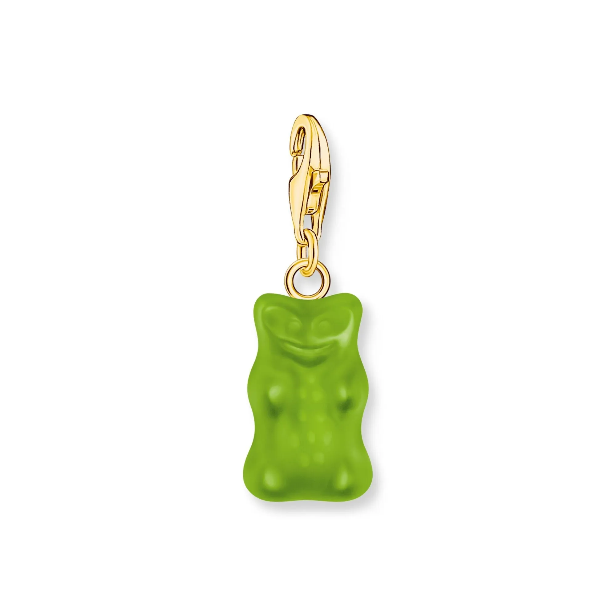 Charm pendant goldbears in green