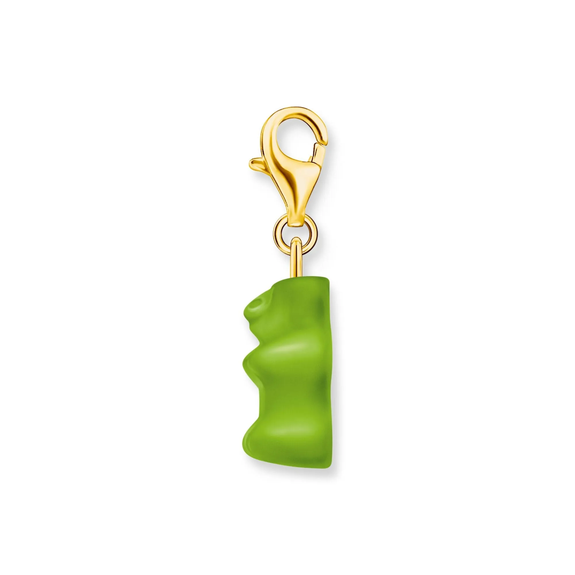 Charm pendant goldbears in green