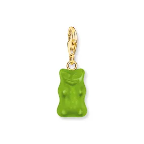 Charm pendant goldbears in green