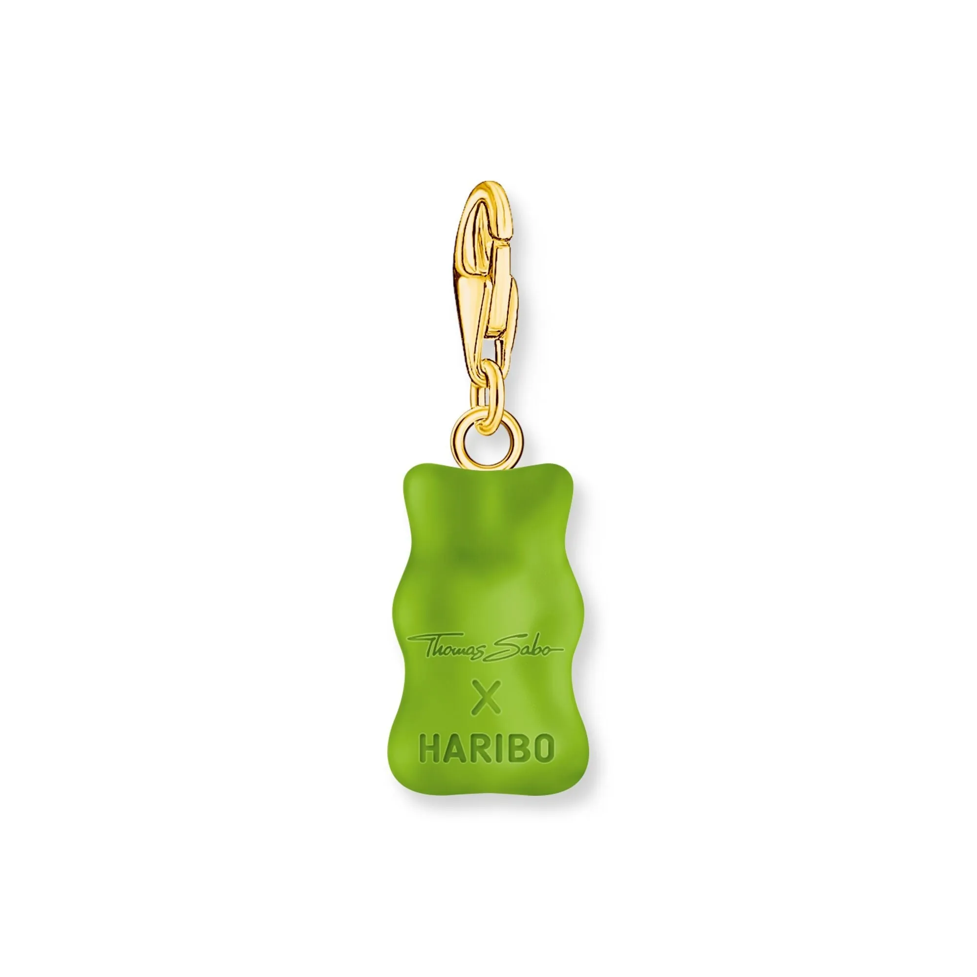 Charm pendant goldbears in green