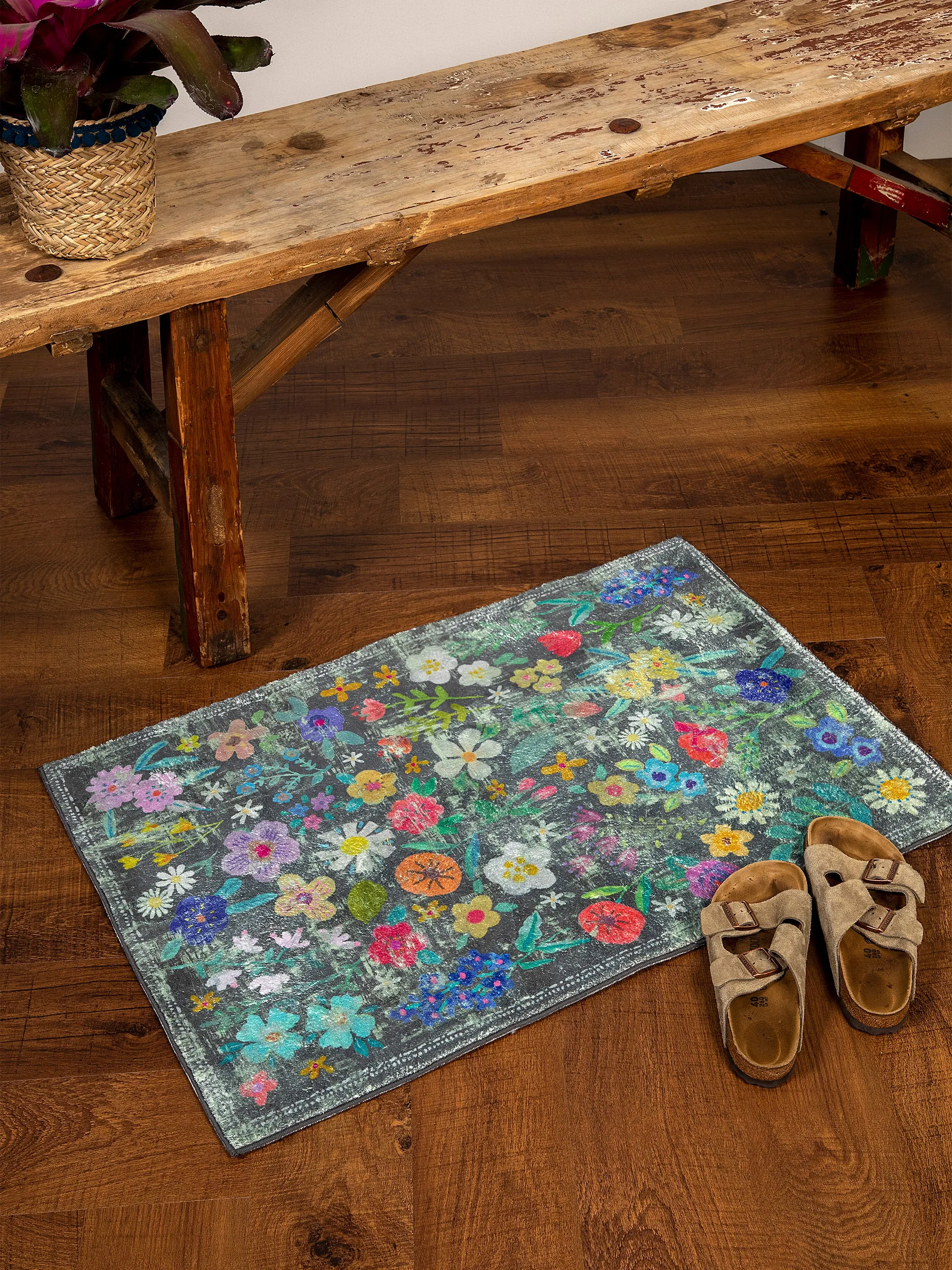 Chenille Rug, 2' x 3' - Wildflower