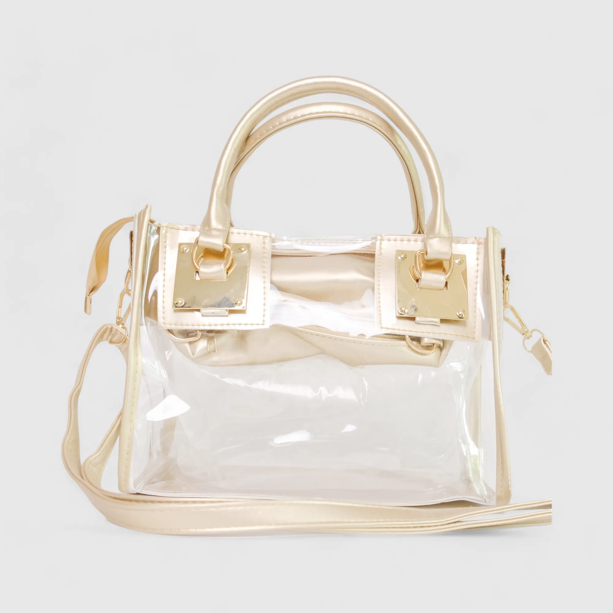 Chokore Clear Handbag, Set of 2 (Gold)