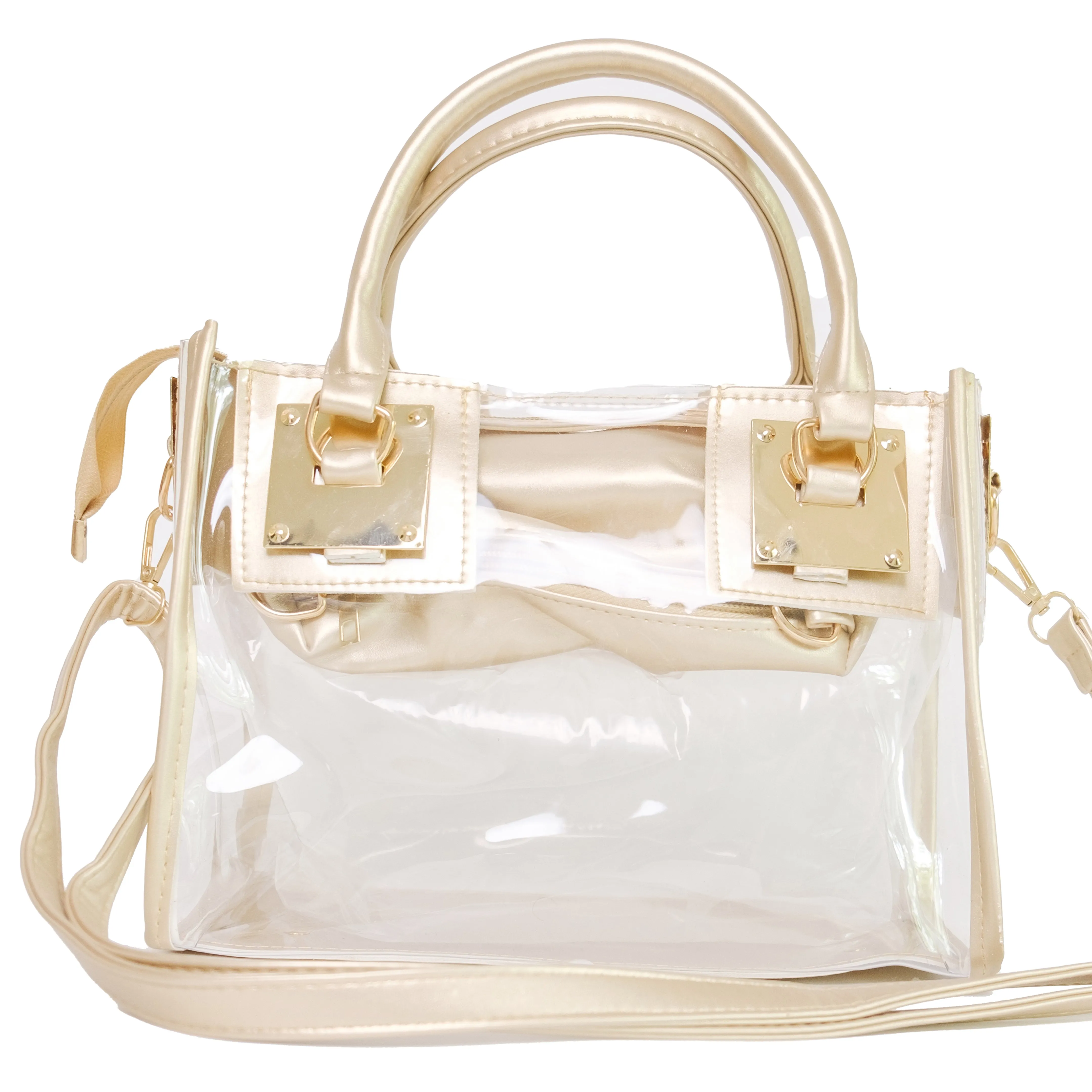 Chokore Clear Handbag, Set of 2 (Gold)