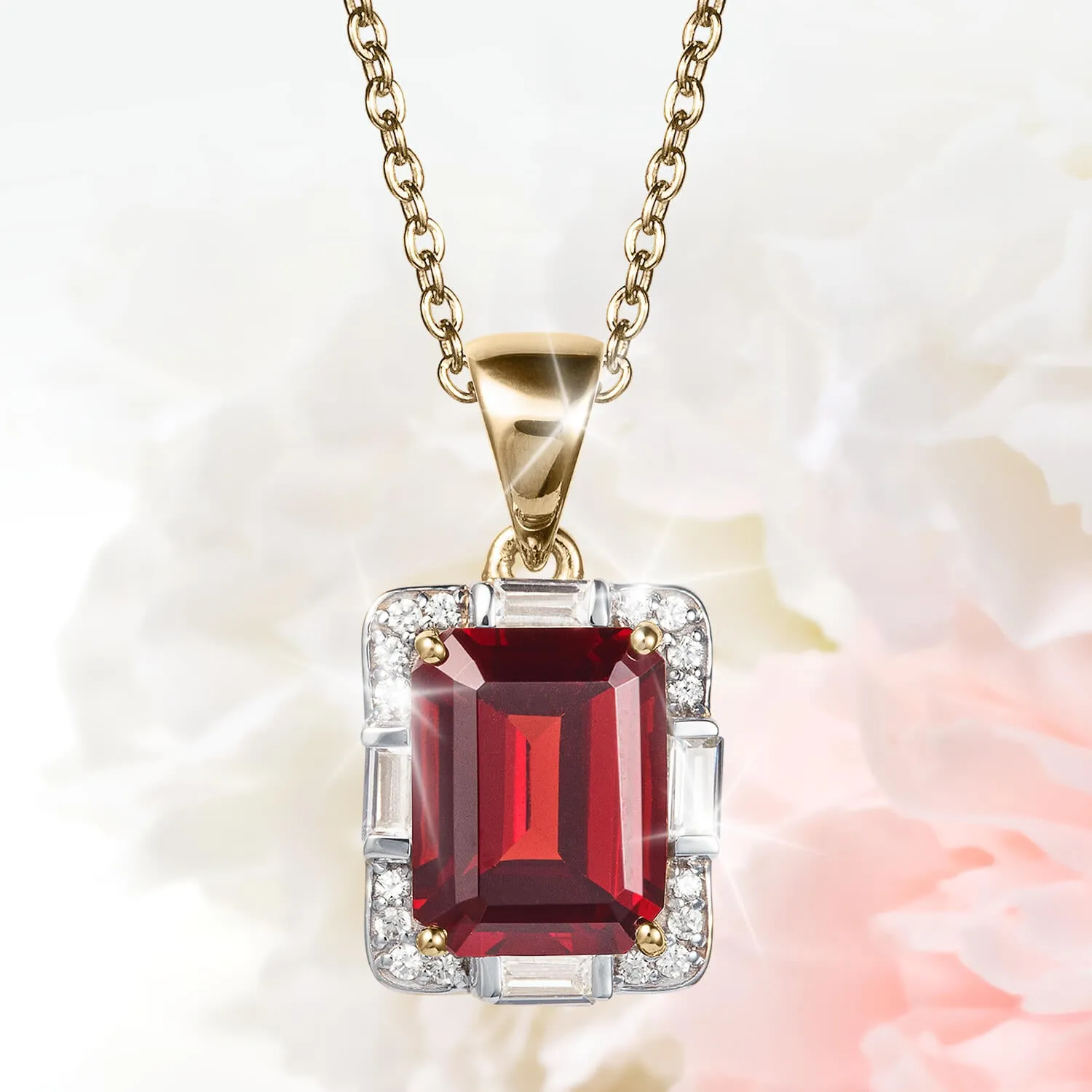 Crimson Paradise Garnet Pendant