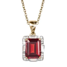 Crimson Paradise Garnet Pendant