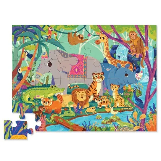 Crocodile Creek: 36pc Classic Floor Puzzle In the Jungle