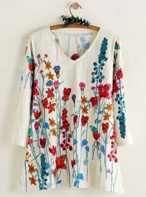 Cutting Garden 3/4-Sleeve Top FINAL SALE (No Returns)