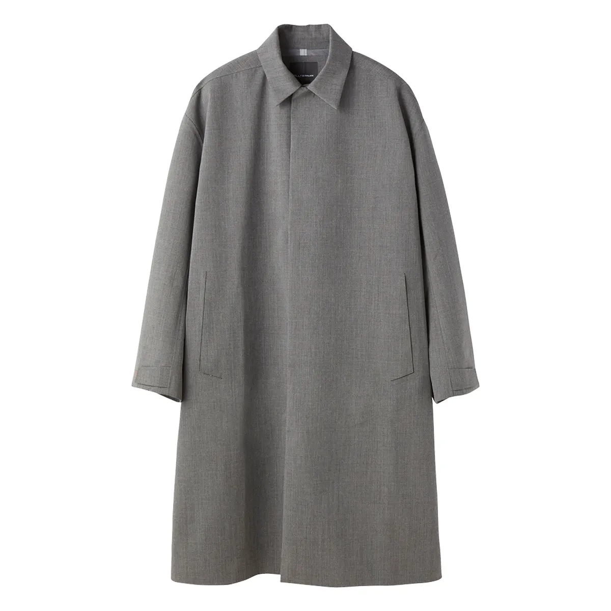 Descente ALLTERRAIN pointed-collar coated maxi coat Heather Gray