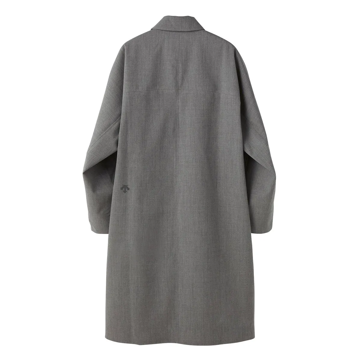 Descente ALLTERRAIN pointed-collar coated maxi coat Heather Gray