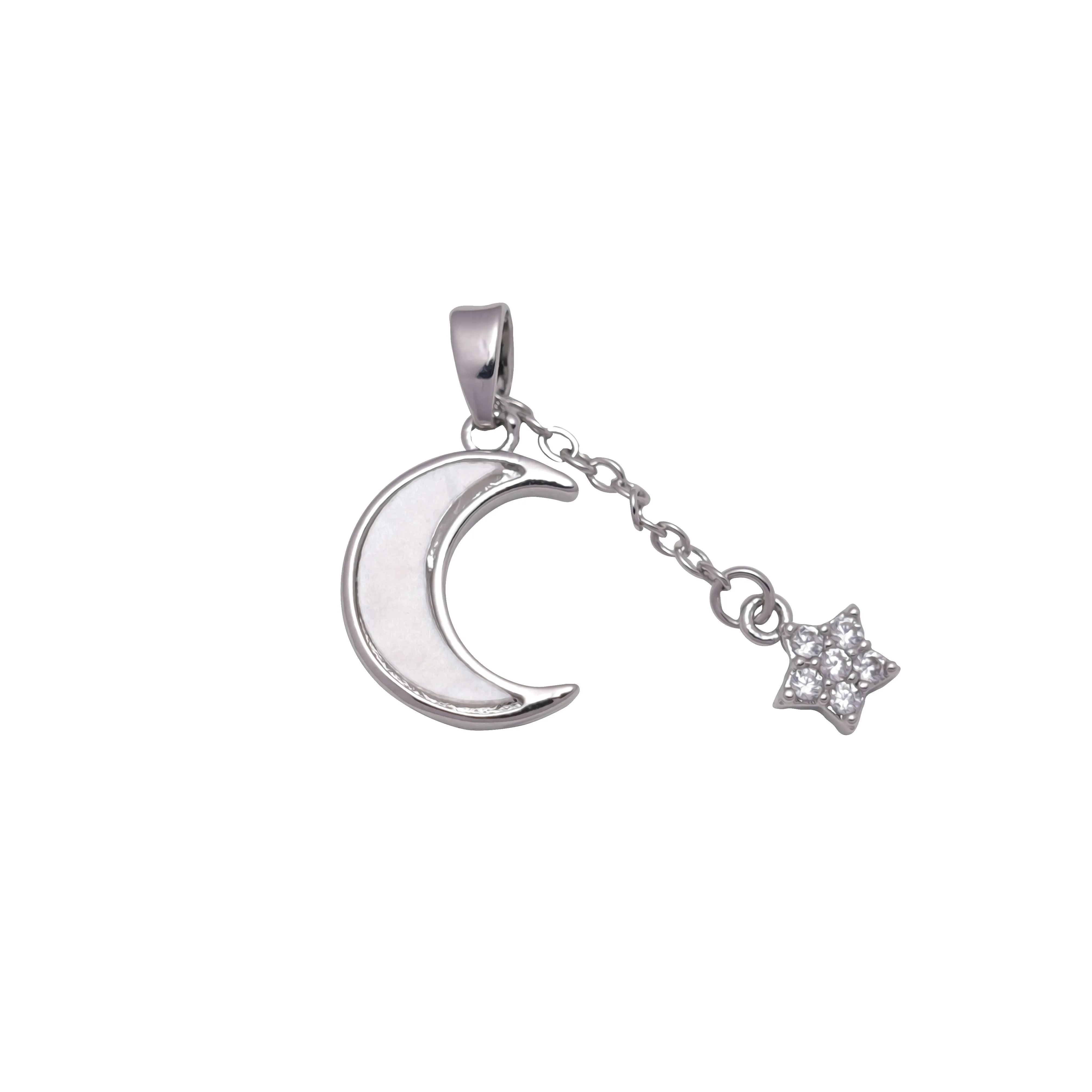 Diamond MOP Star Moon Charm Anti-Tarnish | Size: 44mm | 1PC