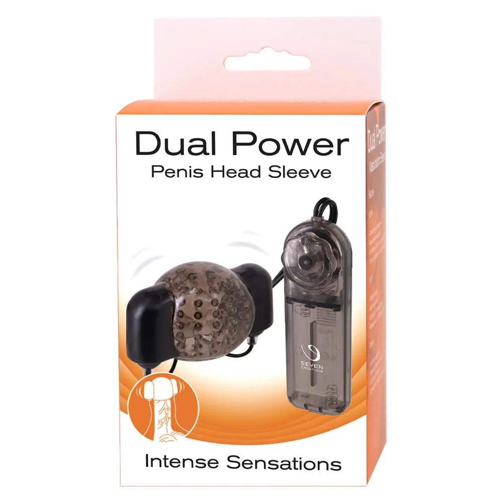 Dual Power Vibrating Penis Head Sleeve