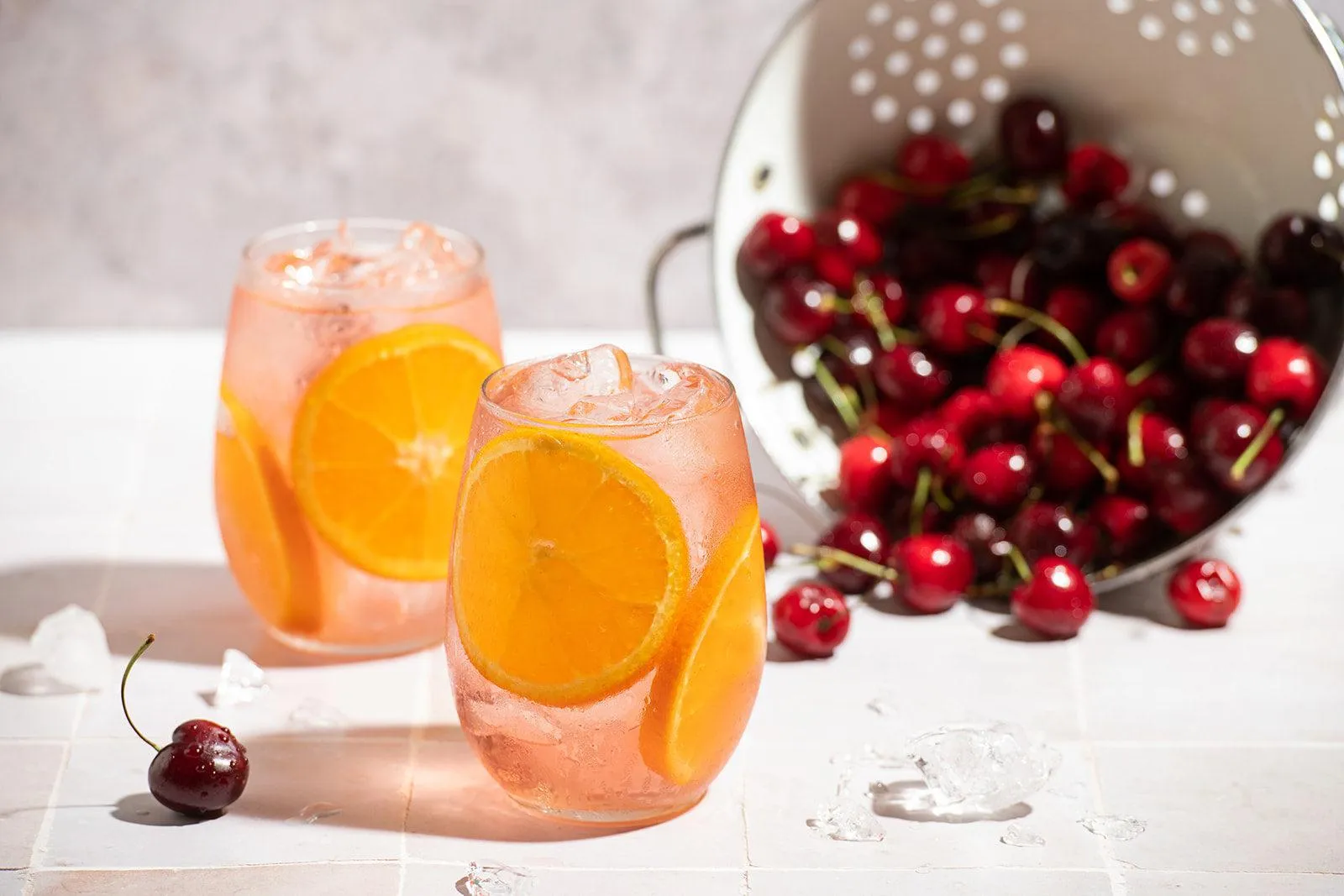 Feeling Spritzy Wine Spritzer | Cherries   Oranges   Pears