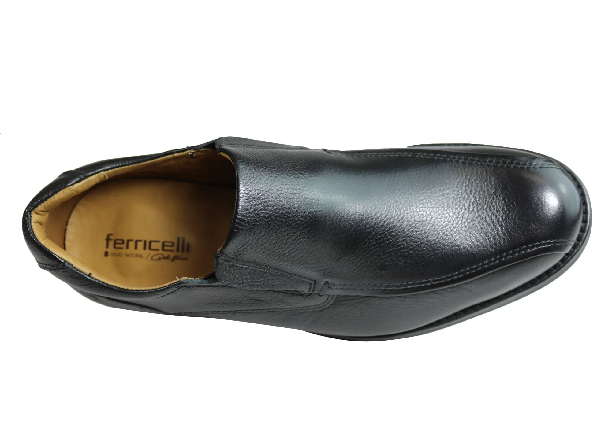 Ferricelli Rico Mens Leather Gel Flex Comfort Shoes Made In Brazil