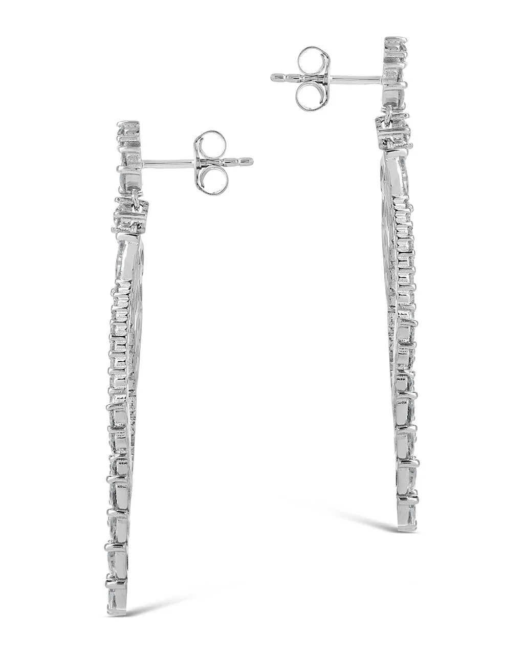 Gail Statement CZ Drop Earrings