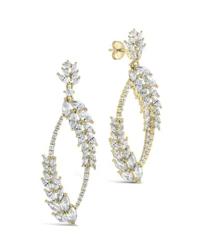 Gail Statement CZ Drop Earrings