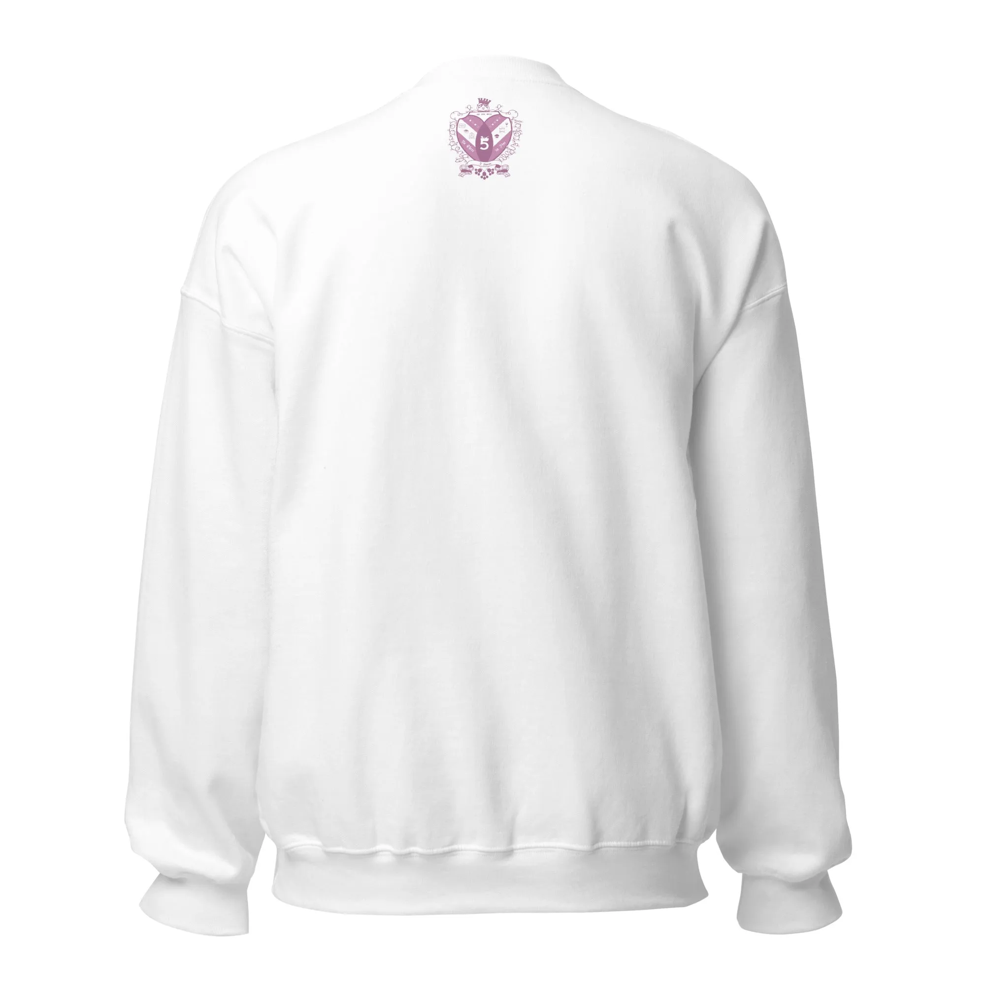 Going Out Top with Crest on Back Multicolored Unisex Sweatshirt by Be There in Five