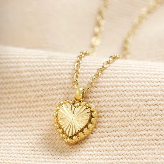 Gold Heart Pendant Necklace