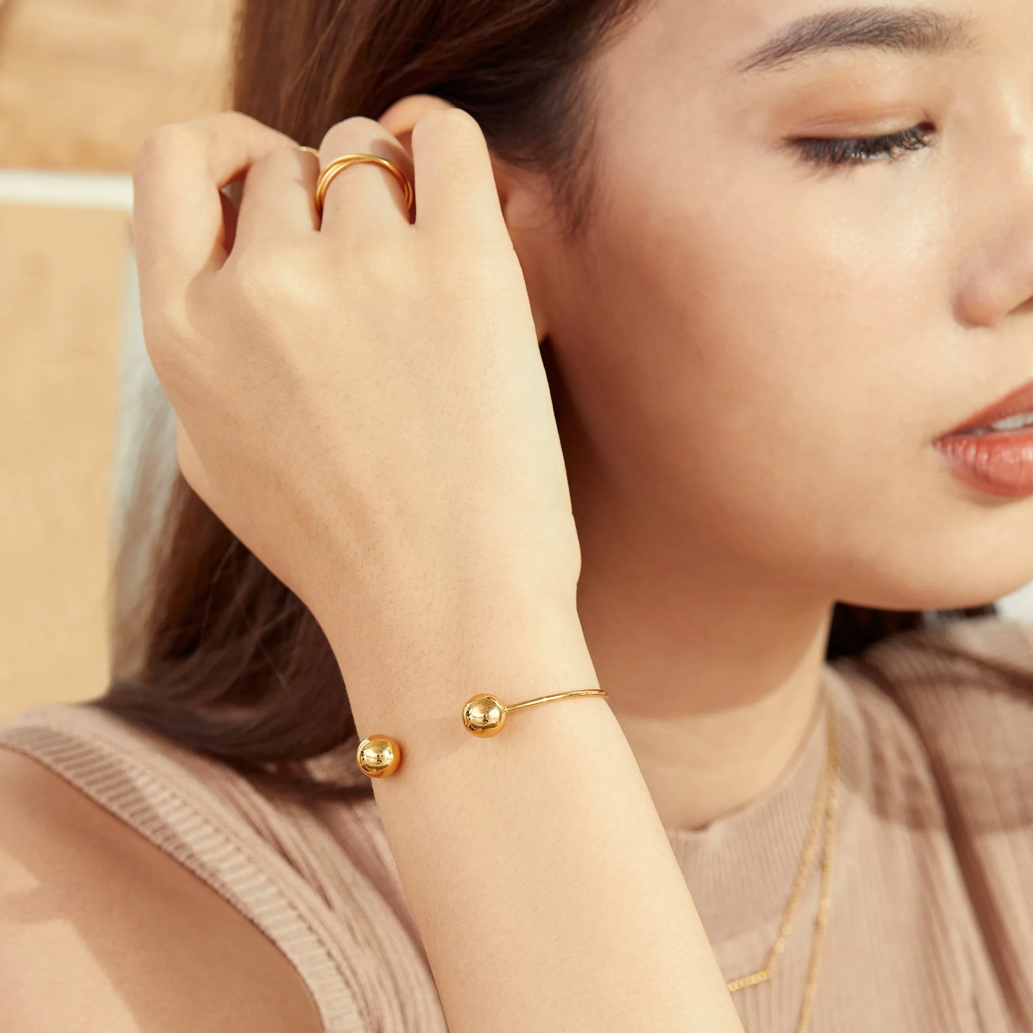 Golden Ball Bangle