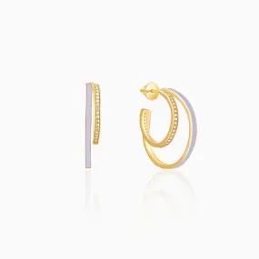 Golden Cascade Hoop Earrings