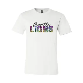 Gravette Lions Animal Print Soft Tee