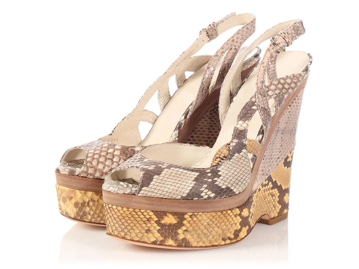 Gucci Python Kotao Wedges