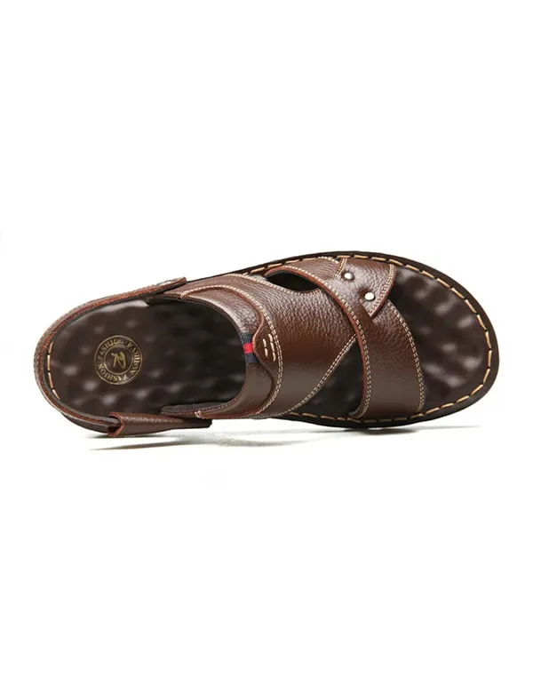 Handmade Retro Leather Men's Sandals