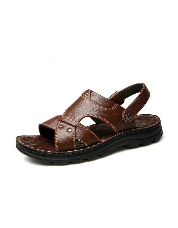 Handmade Retro Leather Men's Sandals