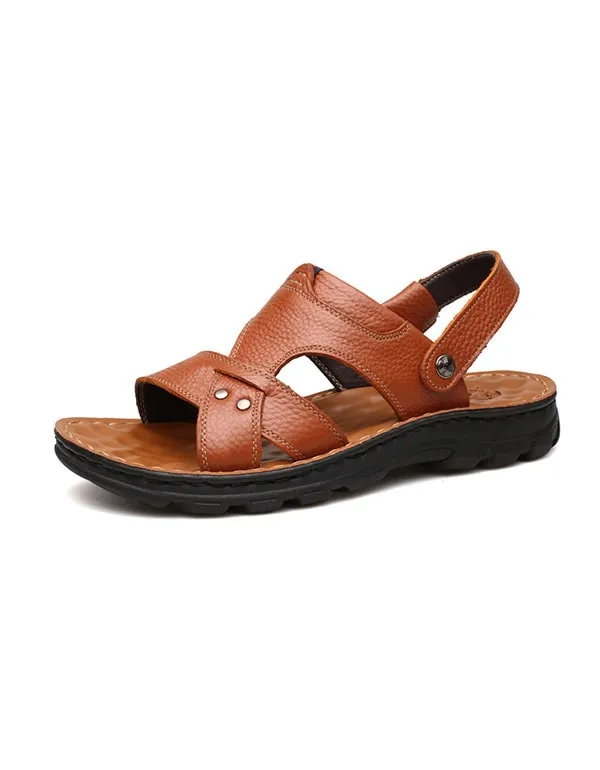 Handmade Retro Leather Men's Sandals