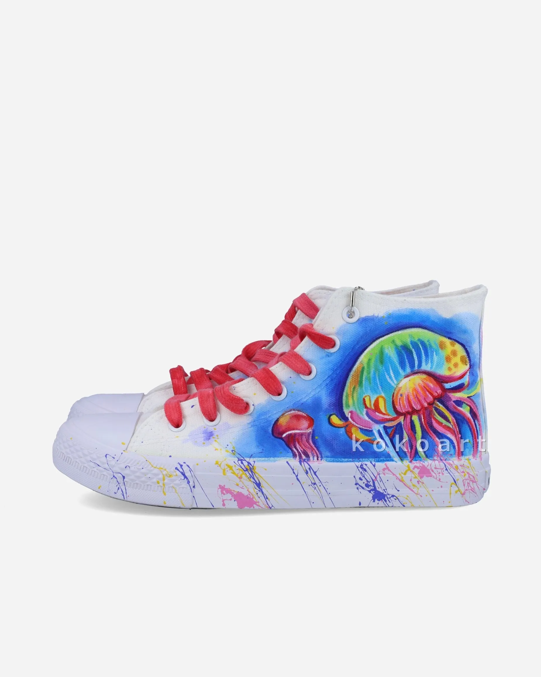 Jelly Fish & Octopus Hand Painted Shoes