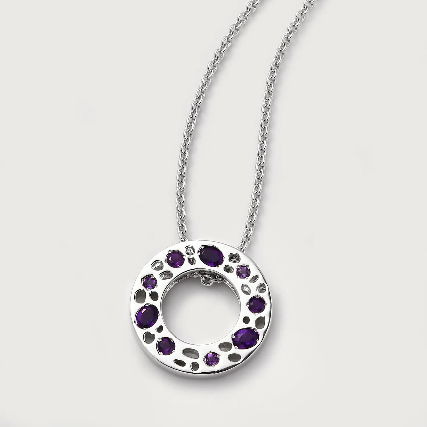 Lattice Eternity Necklace with Amethyst