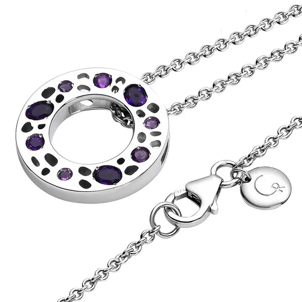 Lattice Eternity Necklace with Amethyst