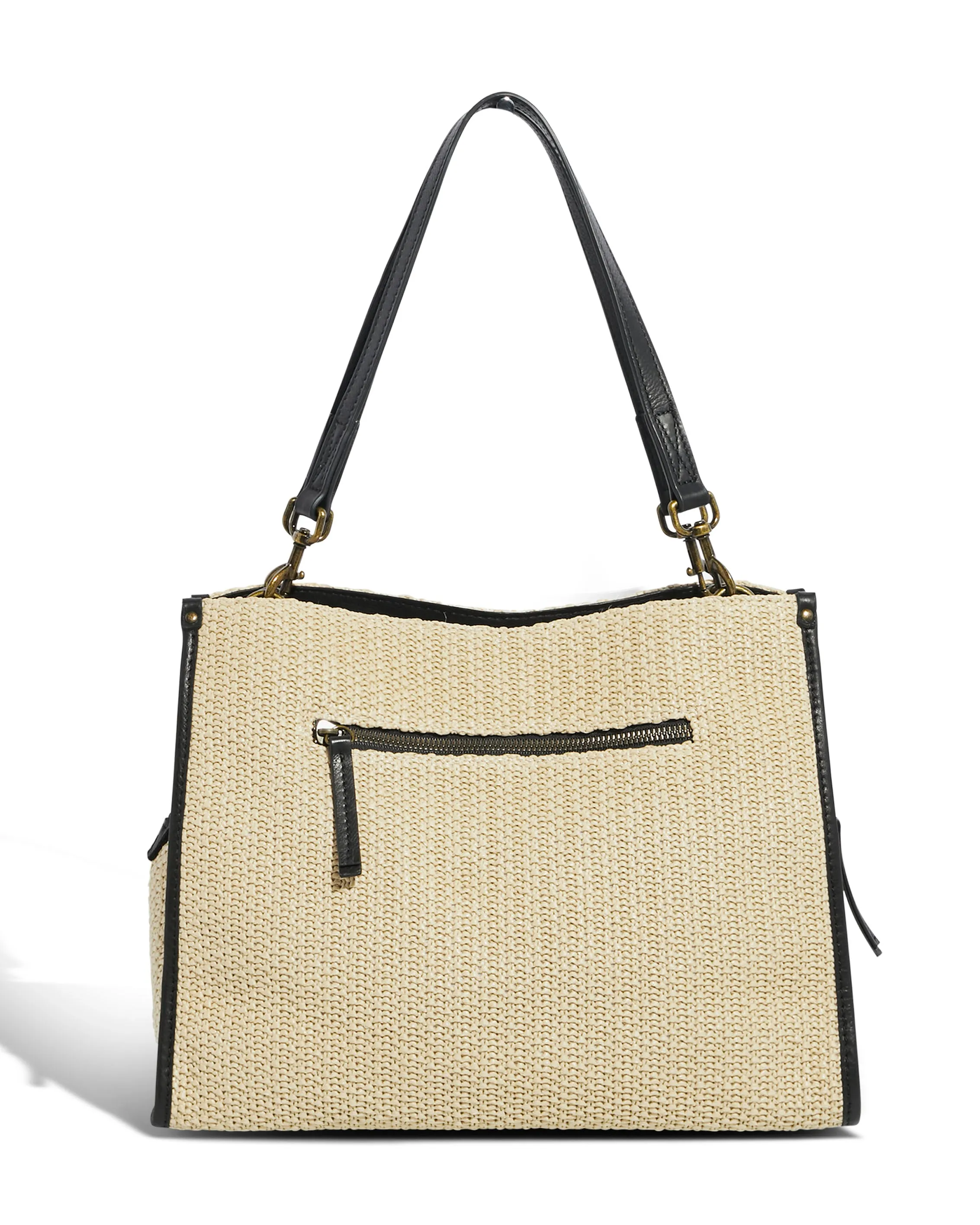 Lenox Raffia Triple Entry Satchel